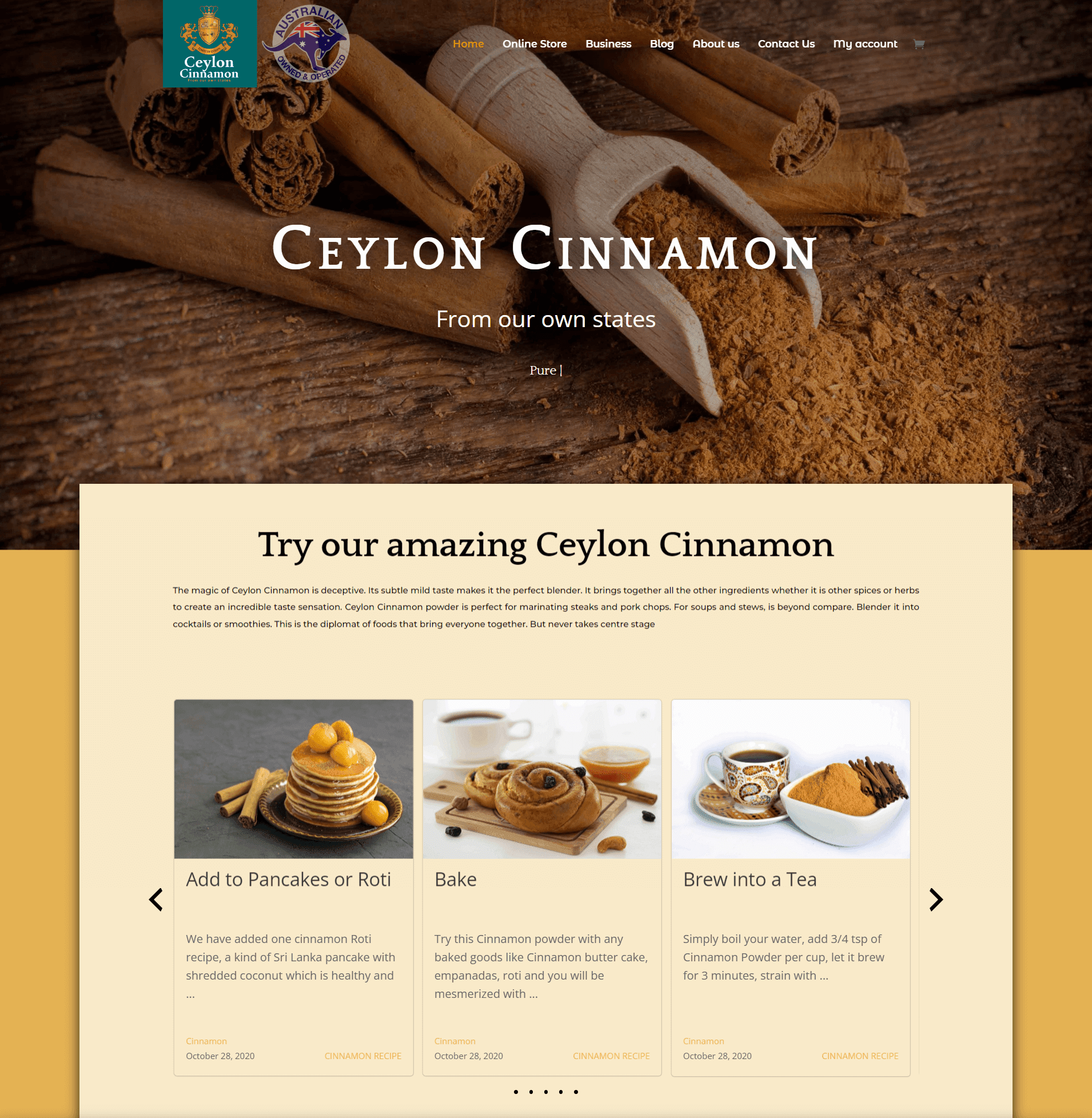 AppMarketing.lk Client Ceylon-Cinnamon Website